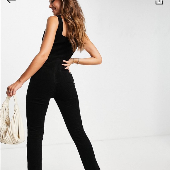 Black corduroy jumpsuit - Picture 4 of 6